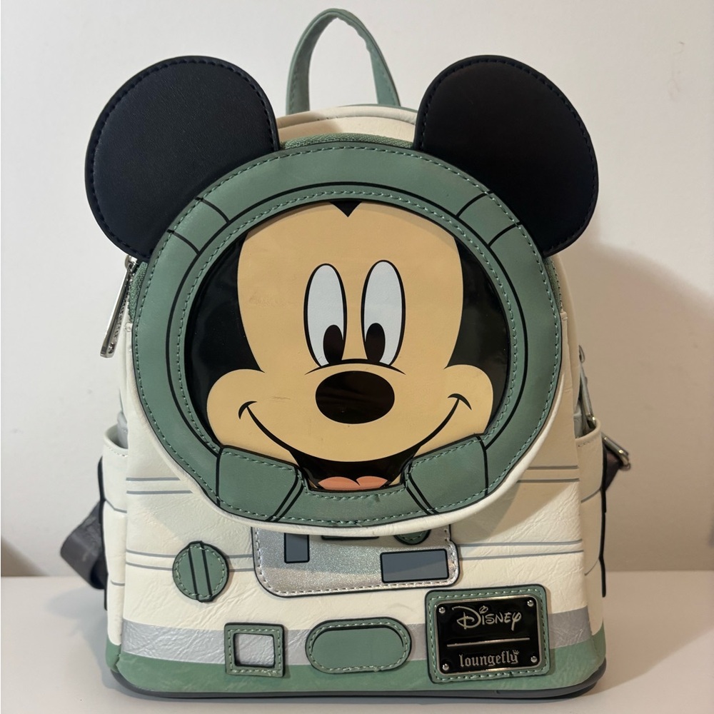 Loungefly Disney Mickey Mouse Spaceman Glow In The Dark Mini Backpack Astronaut